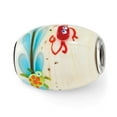 thumbnail image 1 of Reflection Beads QRS3702 Sterling Silver Reflections Sea Life Catchn a Wave Fenton Glass Bead, 1 of 3