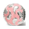 thumbnail image 1 of Reflection Beads QRS3937 Sterling Silver Reflections Pink Enameled & Silver IP-Plated Bead, 1 of 1
