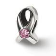 thumbnail image 1 of Reflection Beads QRS3984 Sterling Silver Reflections Silver Ribbon with Pink CZ Bead, 1 of 1