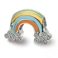 thumbnail image 1 of Reflection Beads QRS4031 Sterling Silver Rainbow Enameled Bead with White CZs, 1 of 3