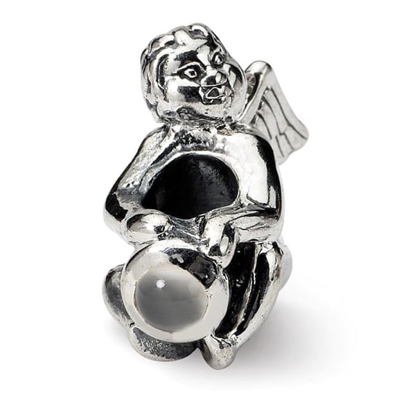 Sterling Silver Reflections June CZ Antiqued Bead