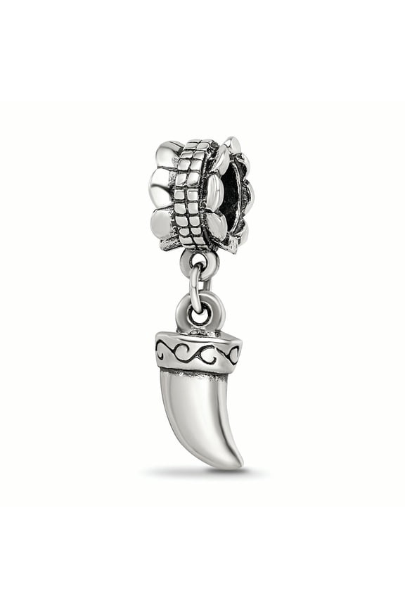 Reflection Beads QRS492 Sterling Silver Tiger Claw Dangle Bead - Antiqued & Polished