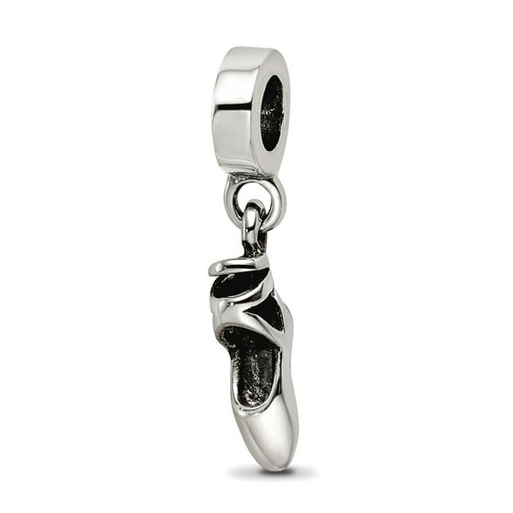 Sterling Silver Reflections Ballet Slipper Dangle Bead