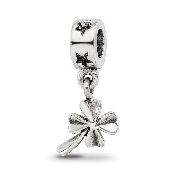 Reflection Beads Sterling Silver 4-Leaf Clover Dangle Bead