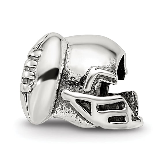 Reflection Beads Sterling Silver Football Helmet Bead - Walmart.com