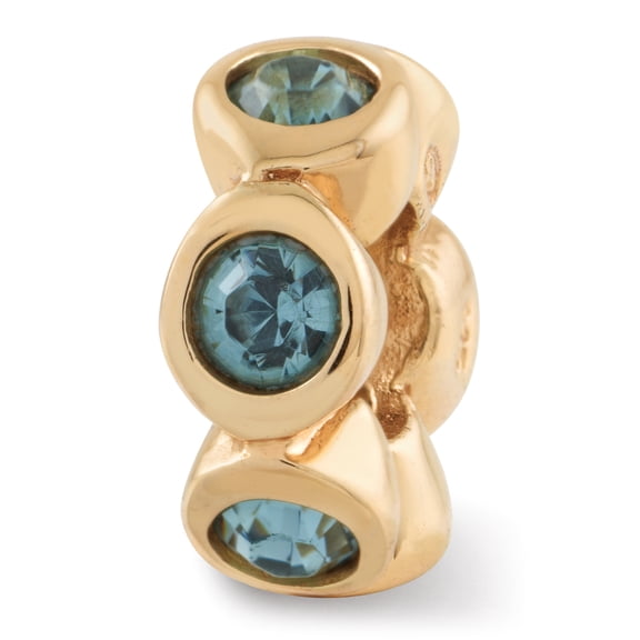 Reflection Beads Sterling Silver Gold-plated Reflections Dec Blue Preciosa Crystal Bead
