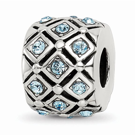 Reflection Beads Sterling Silver March Crystal Bead, 8.2mm