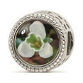 thumbnail image 1 of Reflection Beads Sterling Silver Overlay Design January Snowdrop Flower Charm, 1 of 7