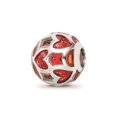 thumbnail image 1 of Reflection Beads Sterling Silver Red Enameled Hearts Filigree Charm, 1 of 3