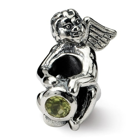 Sterling Silver Reflections August CZ Antiqued Bead
