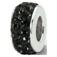 thumbnail image 1 of Reflection Beads Sterling Silver Reflections Black Double Row Preciosa Crystal Bead, 1 of 2