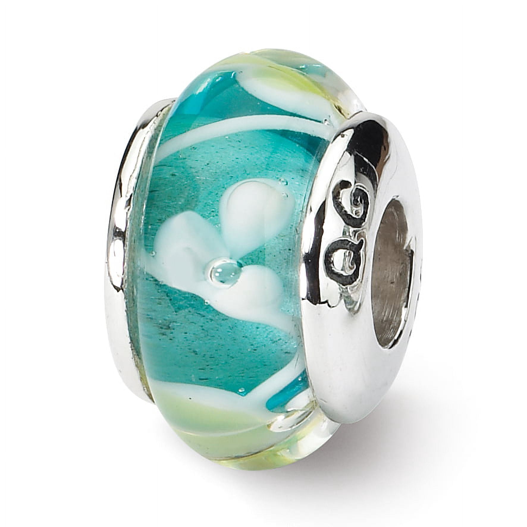 Reflection Beads Sterling Silver Reflections Blue/Yellow Hand-blown ...