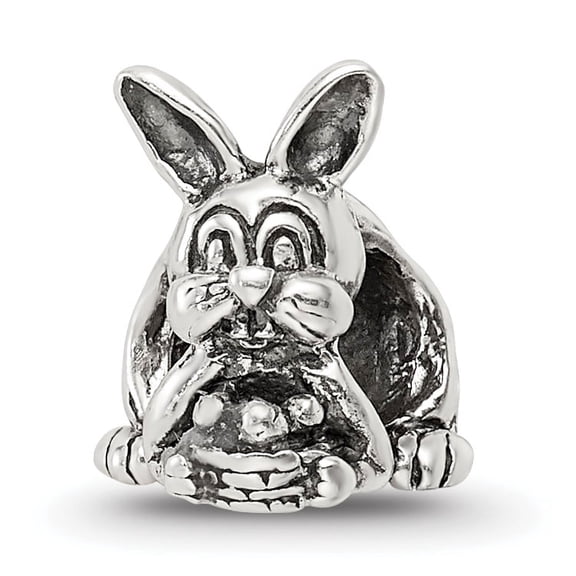 Reflection Beads Sterling Silver Reflections Bunny with Basket Bead