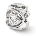 thumbnail image 1 of Reflection Beads Sterling Silver Reflections Clear CZ Heart Bead, 1 of 2