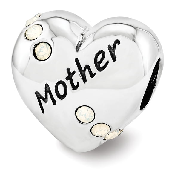Reflection Beads Sterling Silver Reflections Crystals Mother Heart Bead