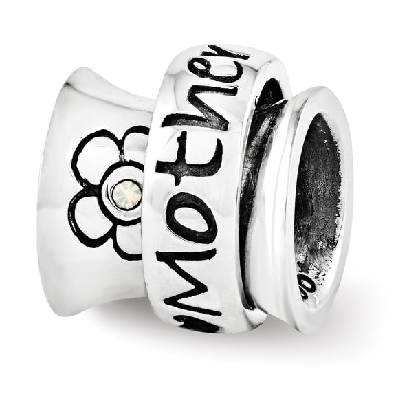 Reflection Beads Sterling Silver Reflections Crystals Mother Spinner Bead