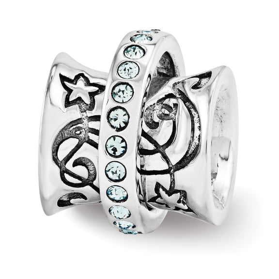 Reflection Beads Sterling Silver Reflections Crystals Nouveau Spinner Bead