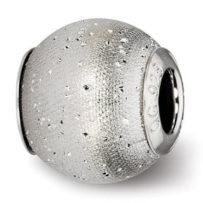 Reflection Beads Sterling Silver Reflections Grey Laser Cut Bead