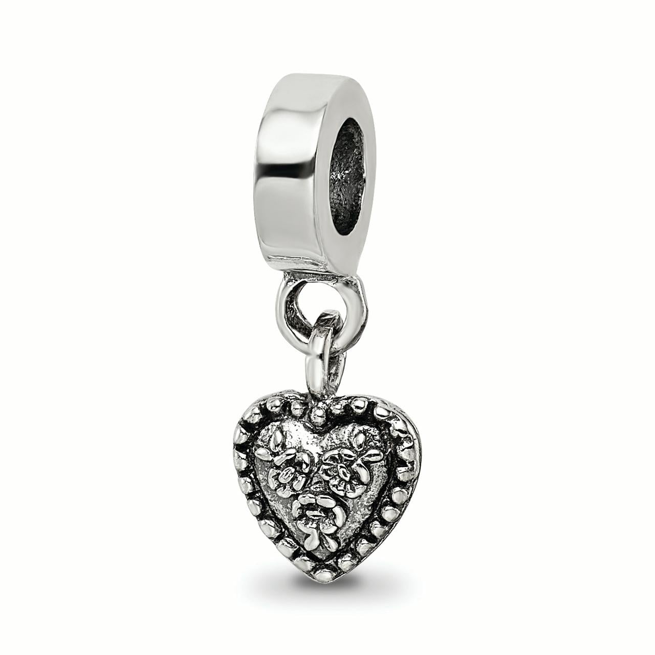 Reflection Beads Sterling Silver Reflections Heart Dangle Bead