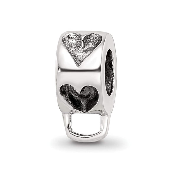 Jewelry by Sweet Pea Sterling Silver Reflections Heart w/Loop for Click-on Bead