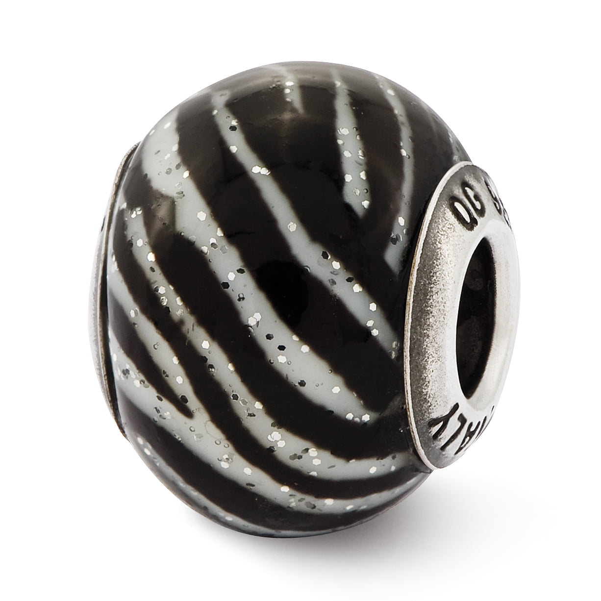 Reflection Beads Sterling Silver Reflections Italian Black & White ...