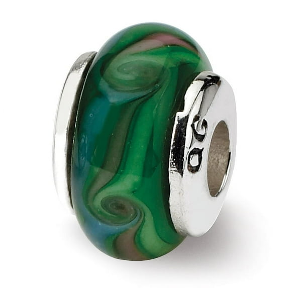 Reflection Beads Sterling Silver Reflections Kids Green Hand-blown Glass Bead