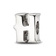 thumbnail image 1 of 925 Sterling Silver Polished Reflections SimStars Letter Name Personalized Monogram Initial H Bead Charm 9.09x8.18mm Wid, 1 of 2