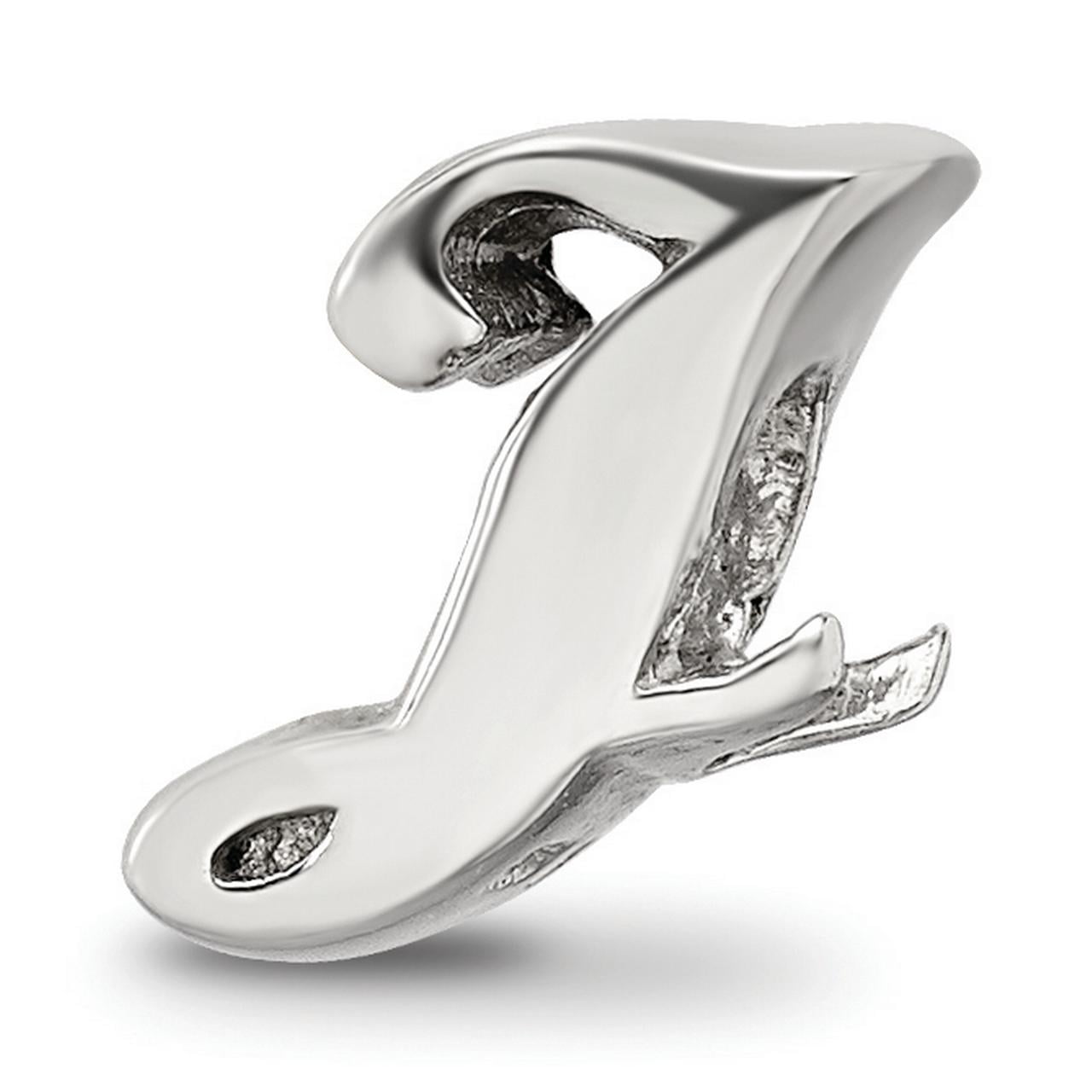 Reflection Beads Sterling Silver Reflections Letter J Script Bead