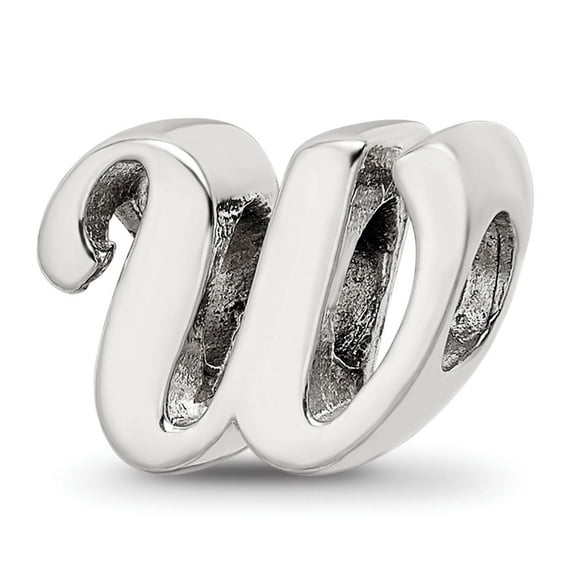 Reflection Beads Sterling Silver Reflections Letter W Script Bead