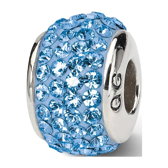 Reflection Beads Sterling Silver Reflections Light Blue Full Preciosa Crystal Bead
