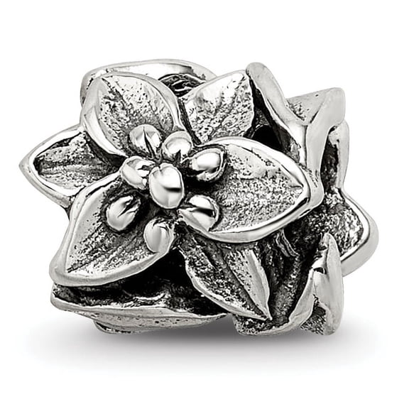 Reflection Beads Sterling Silver Reflections Plumeria Floral Bead