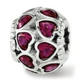 thumbnail image 1 of Reflection Beads  Sterling Silver Reflections Polished Red Heart CZ Bead, 1 of 1