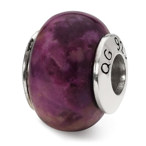 Reflection Beads Sterling Silver Reflections Purple Magnesite Stone Bead