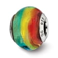 thumbnail image 1 of Reflection Beads Sterling Silver Reflections Red/Green/Yellow Italian Murano Bead, 1 of 4