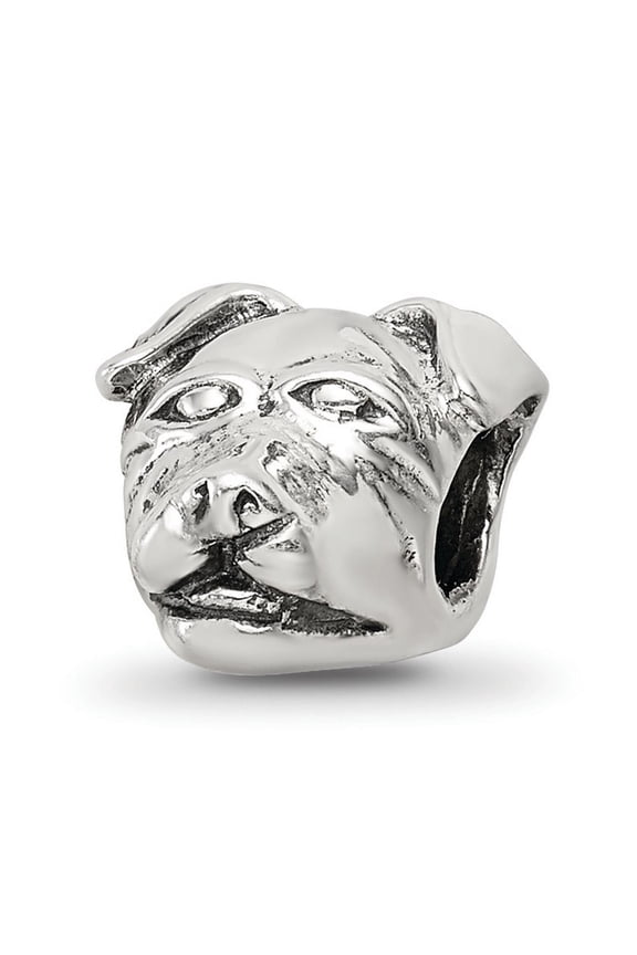 Sterling Silver Reflections Rottweiler Head Bead