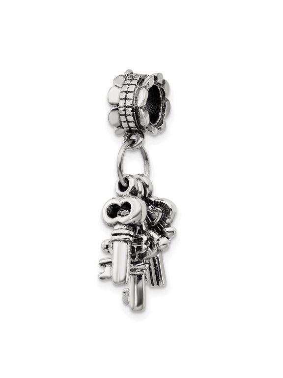 Sterling Silver Reflections Three Keys Dangle Bead