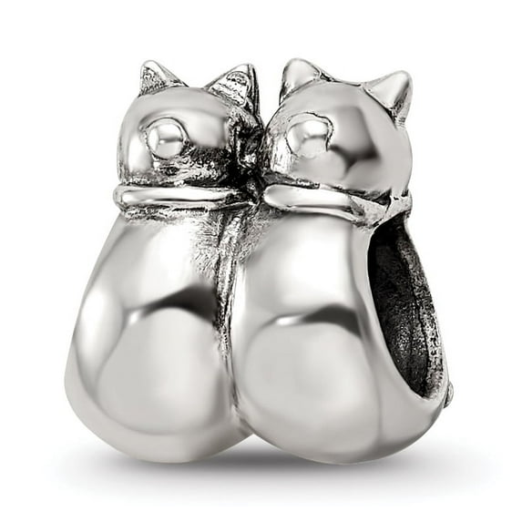 Reflection Beads Sterling Silver Reflections Twin Cats Bead