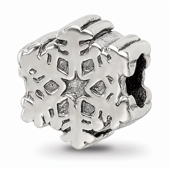 Reflection Beads Sterling Silver Snowflake Bead