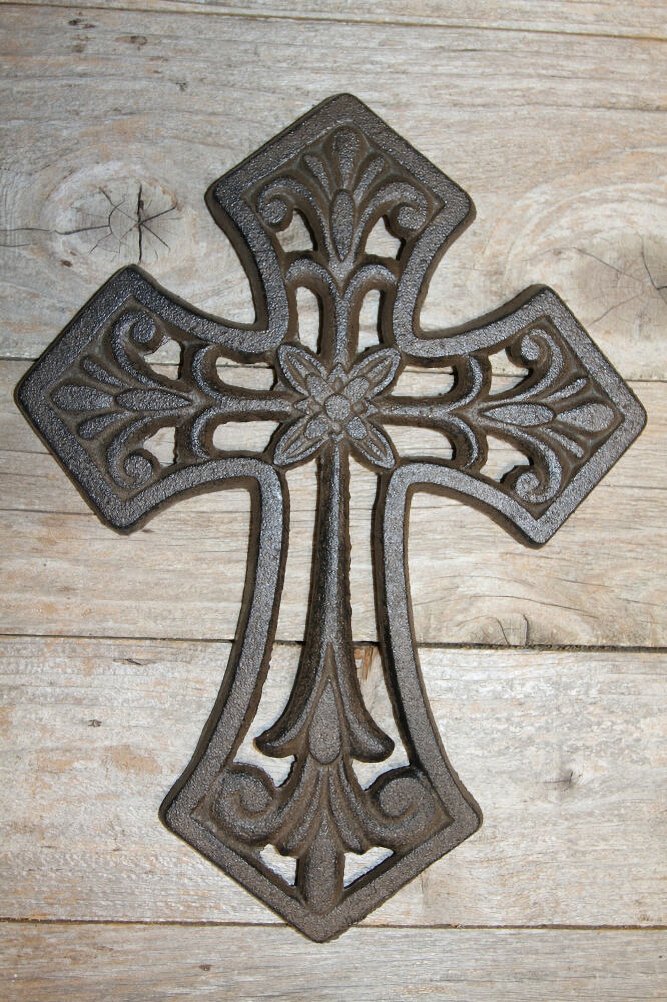 Reflection Collection Wall Mounted Cast Iron Cross Decor Wall