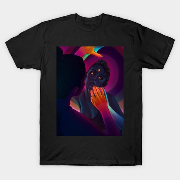 Reflection Funny Psychedelic Retro 60s Hippie Trippy Art Abstract Mirror G5109 T-Shirt, for men and women, Up to Size 5XL