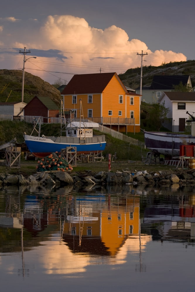 Reflection Of House In Water Durrell Newfoundland And Labrador Canvas Art - John Sylvester Design Pics (11 x 17)