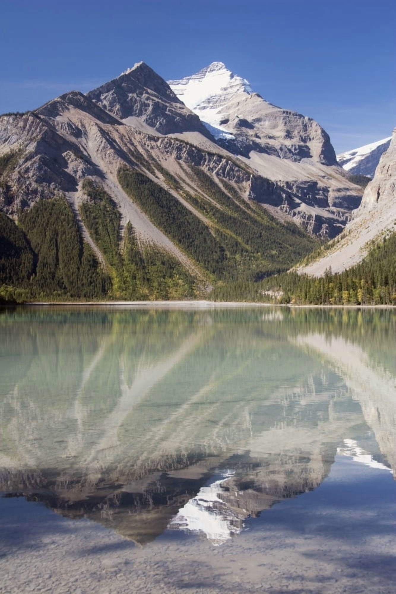 Reflection Of Mountain In A Lake Canvas Art - Michael Interisano Design Pics (12 x 19)