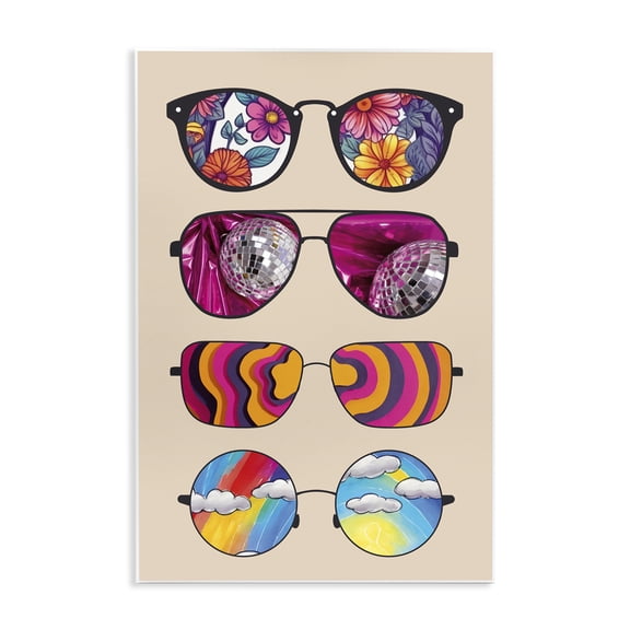 Stupell Industries Reflection Patterned Sunglasses Wall Plaque Art, design by CAD Designs, 19 x 13