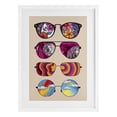 thumbnail image 1 of Stupell Industries Reflection Patterned Sunglasses White Framed Print Under Glass, design by CAD Designs, 20 x 14, 1 of 10