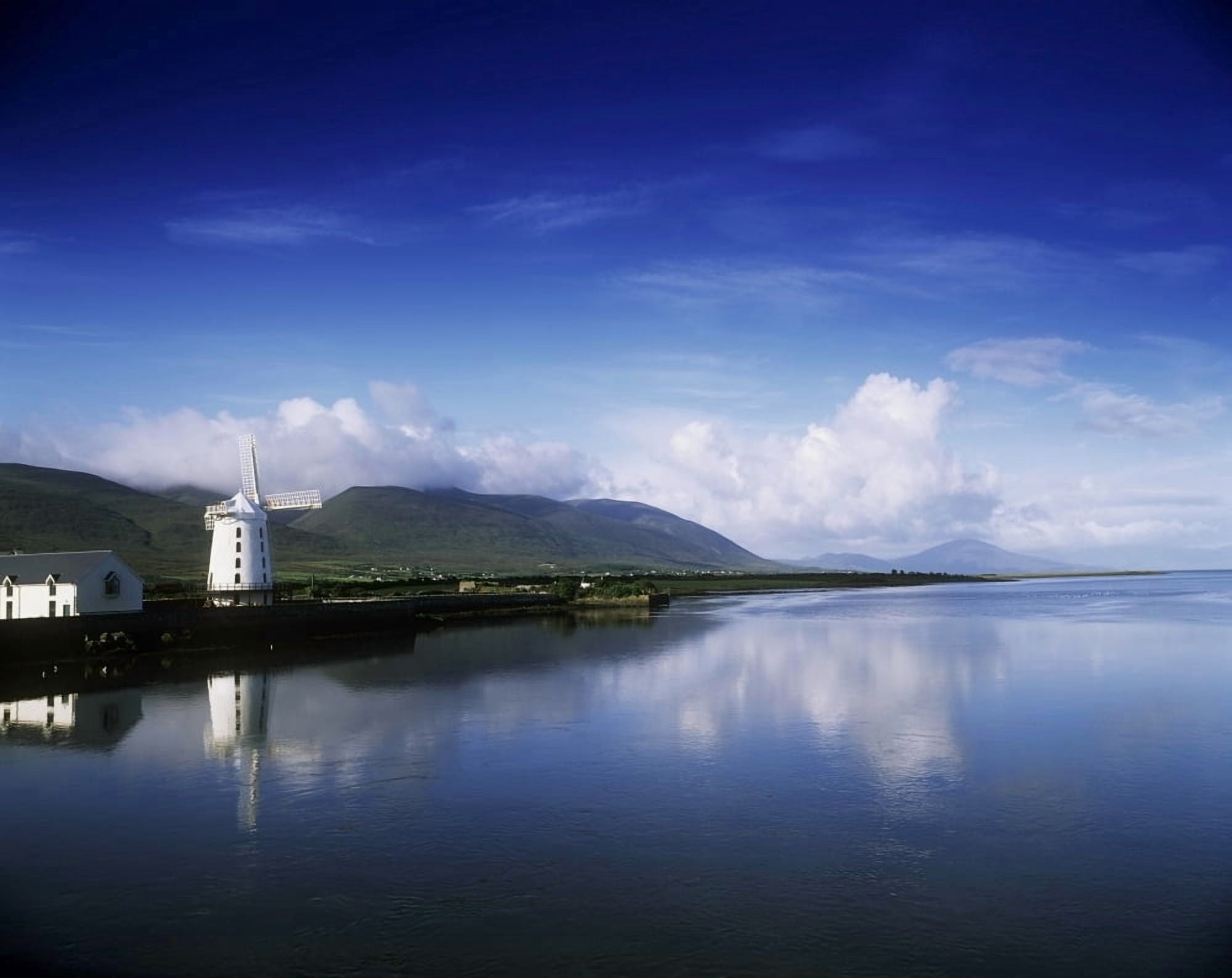 Reflection Of A Traditional Windmill In A River Blennerville Windmill Tralee County Kerry Republic Of Ireland Canvas Art - The Irish Image Collection Design Pics (30 x 24)