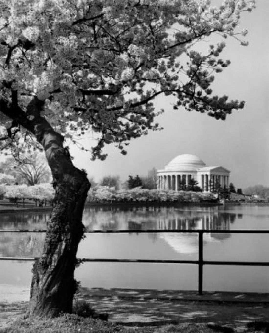 Reflection of a building in water Jefferson Memorial Washington DC USA Canvas Art - (24 x 36)