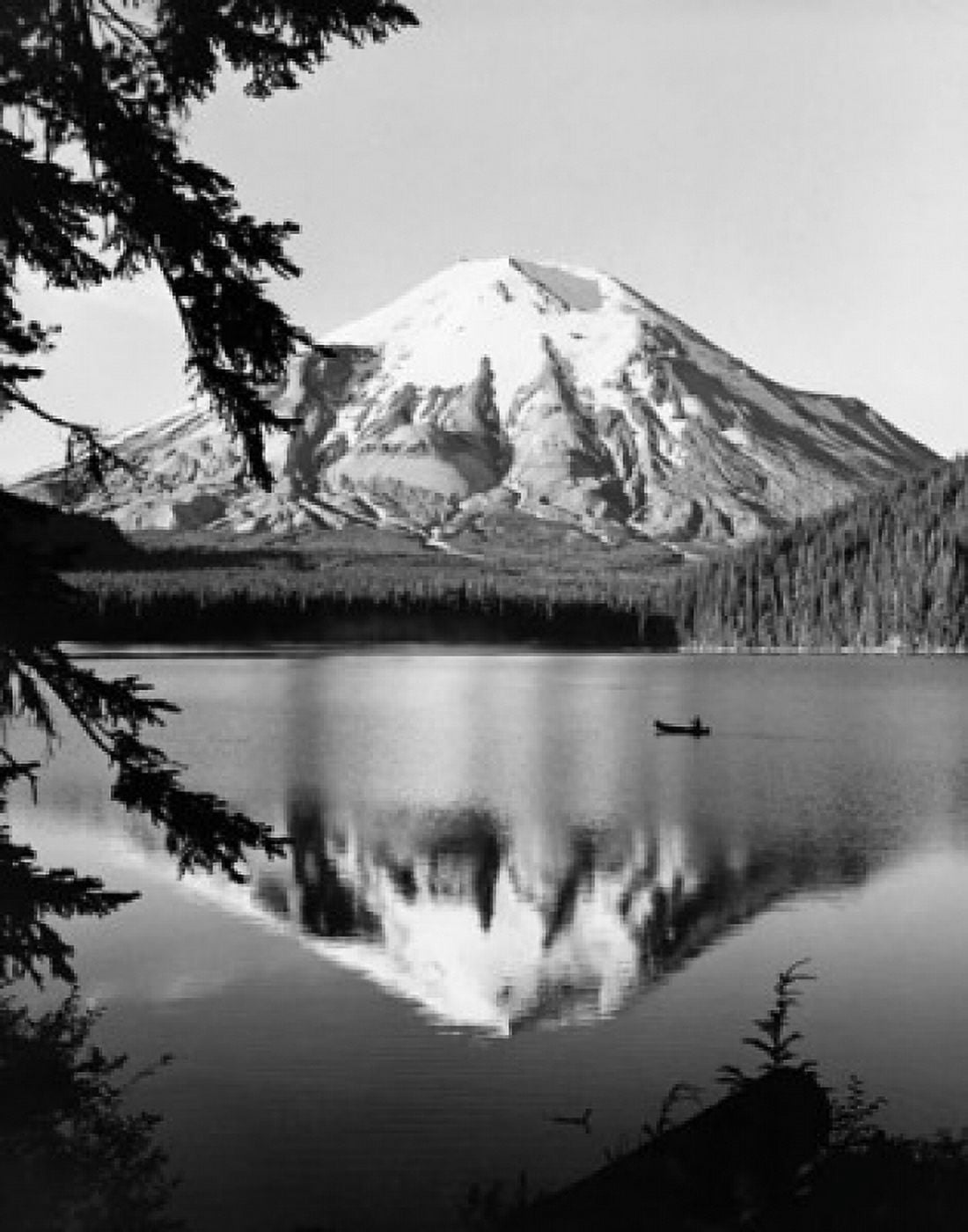 Reflection of a snow covered mountain in water Mount St Helens Washington USA Canvas Art -  (18 x 24)