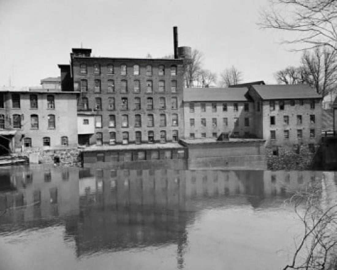 Reflection of an abandoned mill in water Quechee Vermont USA Canvas Art - (24 x 36)