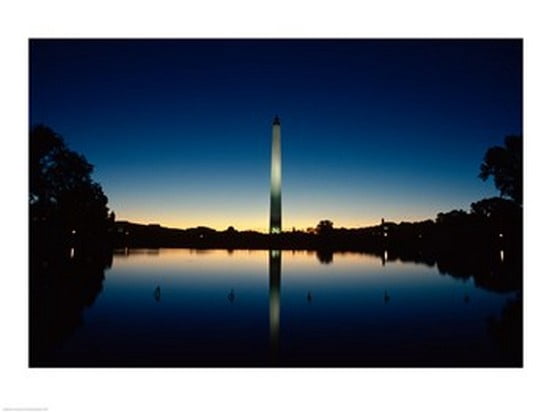 Reflection of an obelisk on water Washington Monument Washington DC USA Canvas Art - (24 x 18)