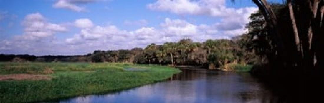 Reflection of clouds in a river Myakka River Myakka River State Park Sarasota County Florida USA Canvas Art - Panoramic Images (36 x 12)